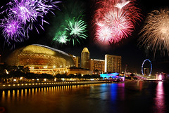 The fireworks at the bliss for Mac OS X launch party. Honest!