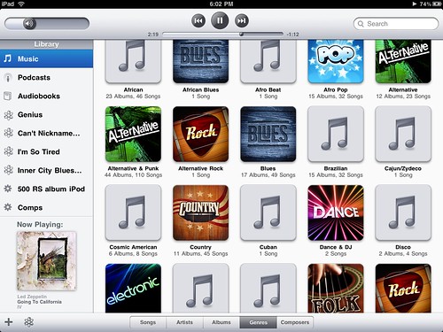 iPad iPod by genre needs some cleaning up
