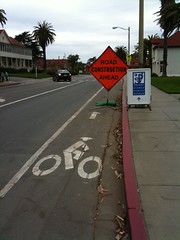 A hazard warning that is itself hazardous