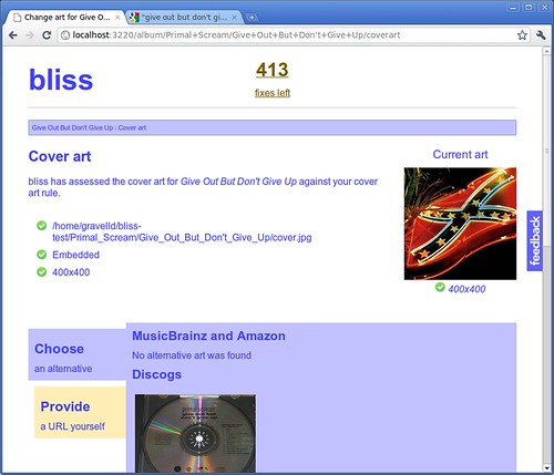 At the start, generic album art