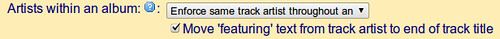 Move featuring artist to track name