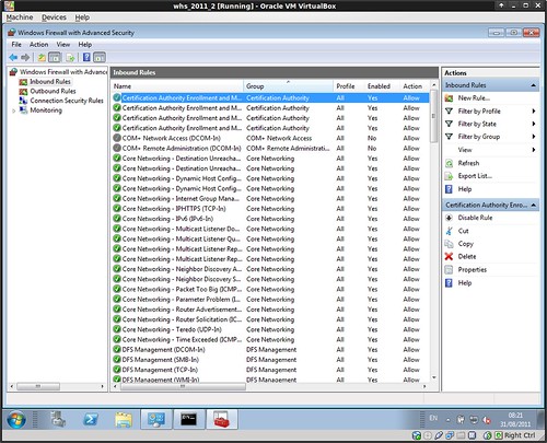 WHS 2011 firewall app