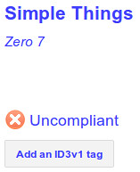 Album overview: add ID3v1 tag button
