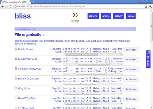 Non-compliant file path detail